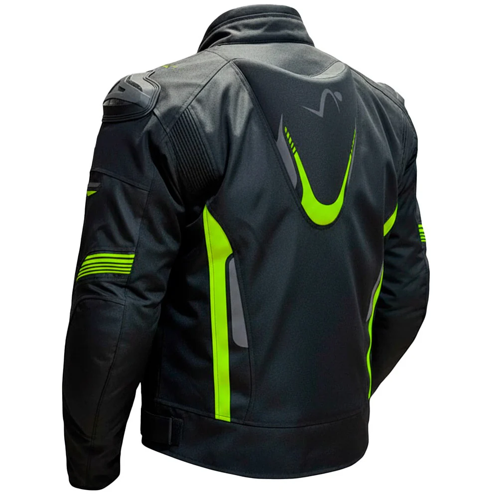 CHAQUETA 4 ESTACIONES OUT RACING - NEGRO / FLUOR