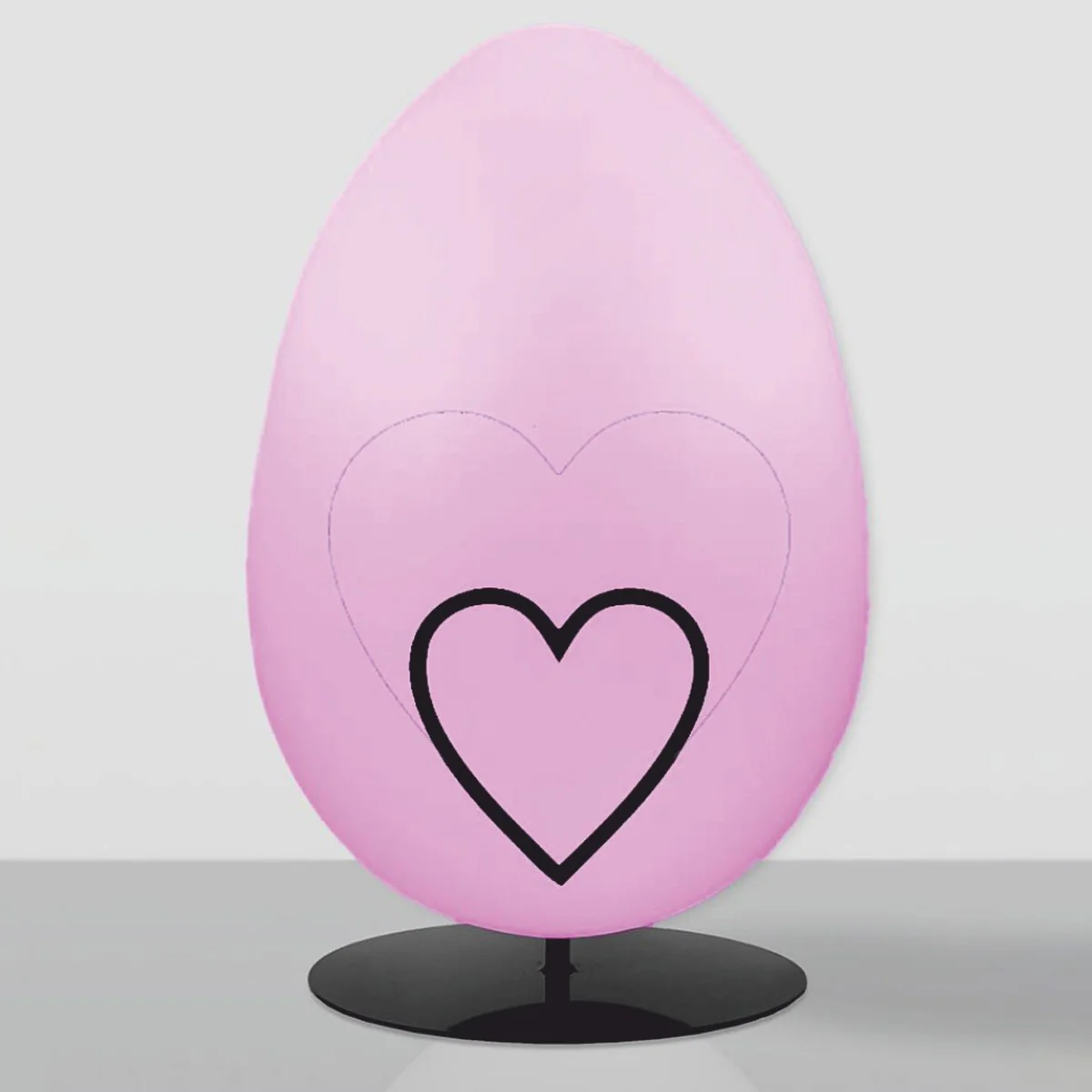 Casa Padrino huevo de pascua decorativo XXL con soporte rosa / negro A. 160 cm - Decoraci¨®n de pascua