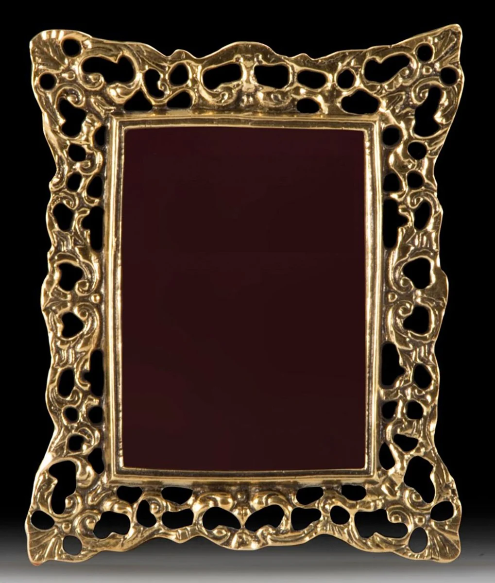Casa Padrino marco de imagen barroco de lujo oro 13 x A. 16 cm - Marco de imagen de bronce de estilo barroco hecho a mano - Accesorios decorativos barrocos - Noble y Magnífico