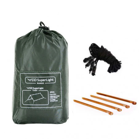 Suelo de camping - LONA DE RAFIA 2 X 3 - verde camu