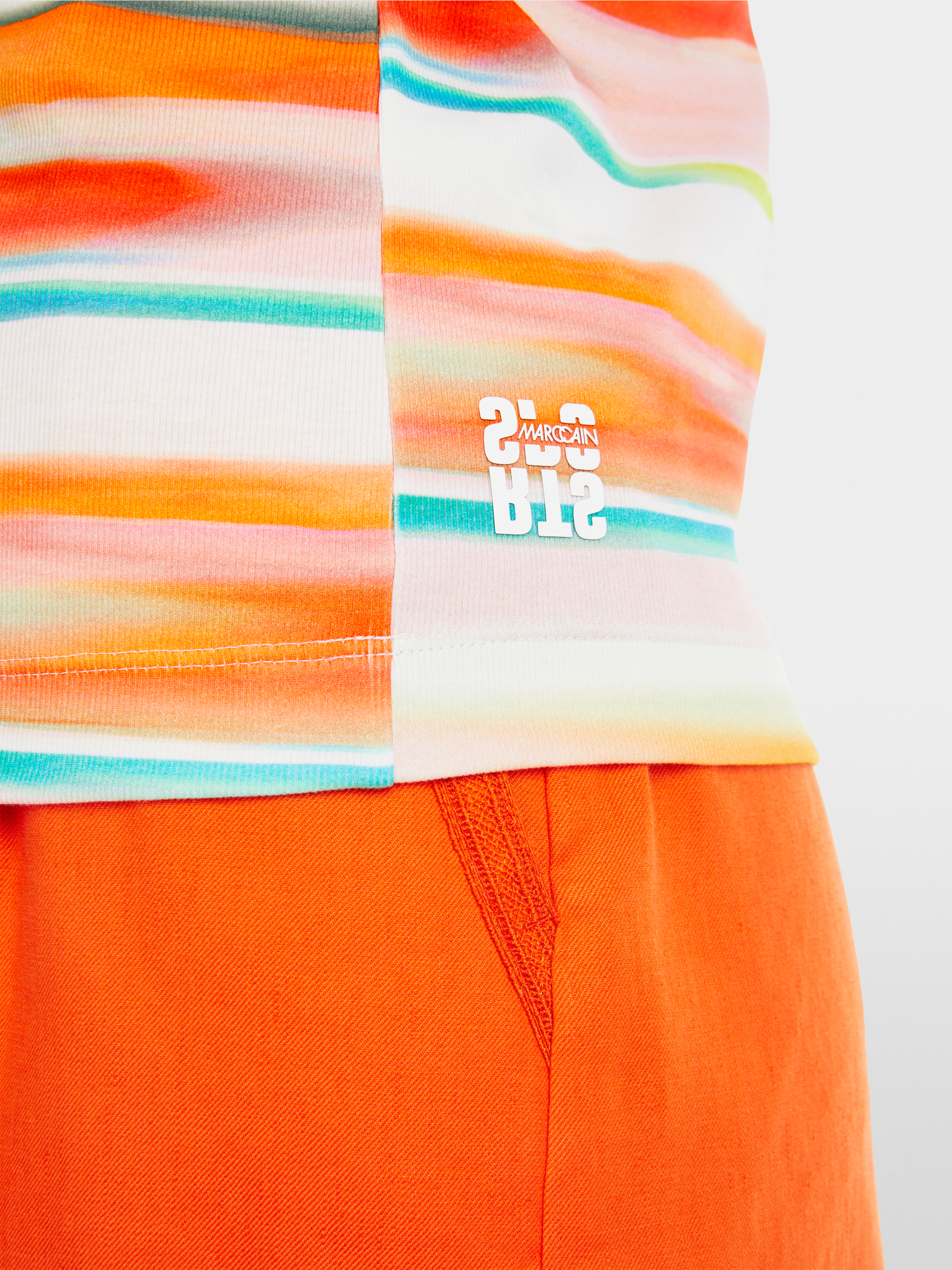 Marc-Cain Top with tie-dye stripes