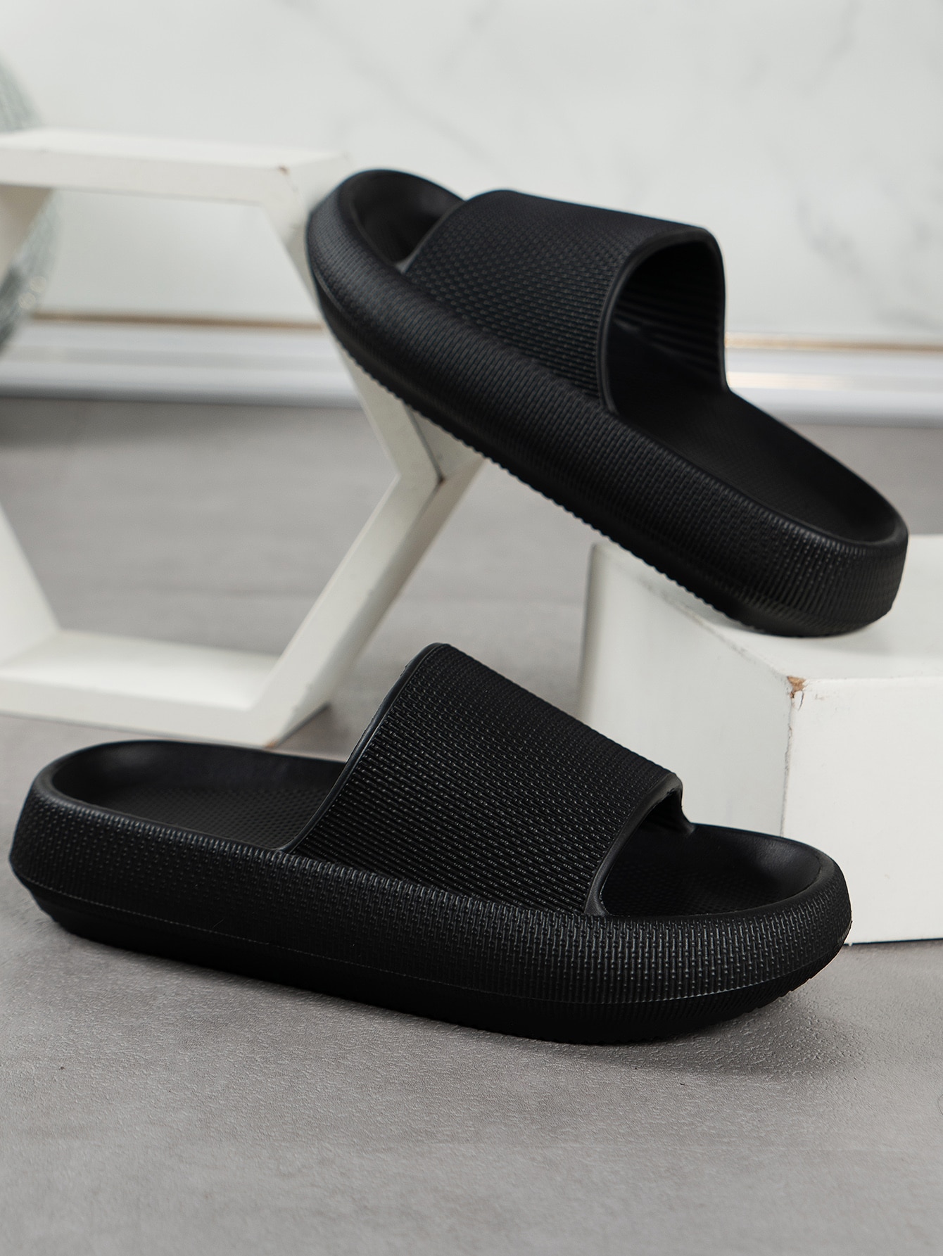 Women’s Eva Home Slippers, Anti-slip, Water-resistant, Simple, Comfortable, Quiet, Durable, For Outdoor, Dorm, Office, Summer