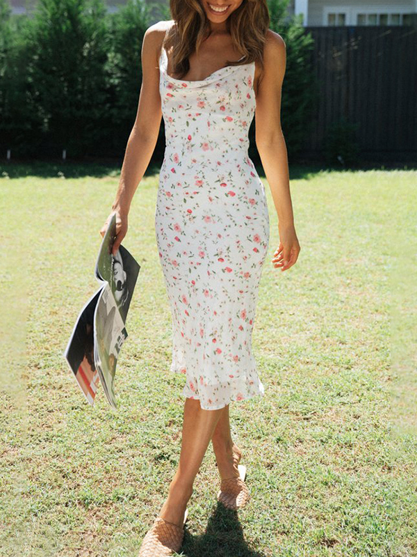 Sexy Sling Print Dress