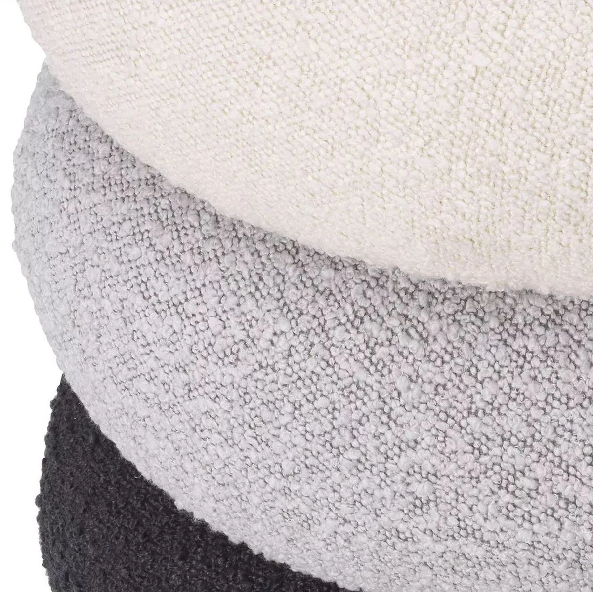 Casa Padrino taburete de lujo crema / gris / negro ? 43 x A. 49,5 cm - Taburete de sal¨®n redondo - Taburete redondo - Muebles de sal¨®n - Muebles de lujo - Interiores de lujo - Muebles de lujo