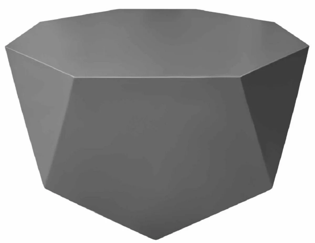 Casa Padrino mesa de jardín de lujo gris mate 77 x 77 x A. 46 cm - Mesa baja resistente a la intemperie - Muebles Mesa de Jardín de Terraza - Colección de Lujo