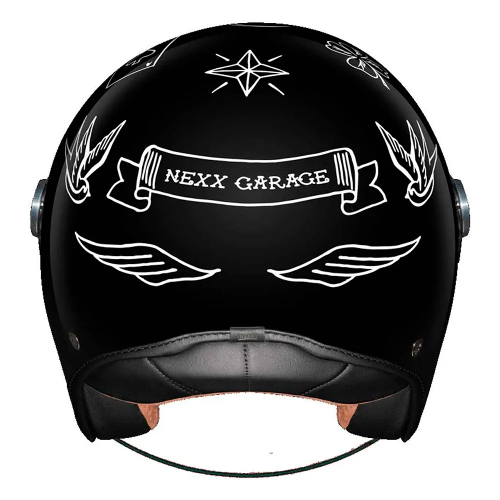 CASCO JET NEXX X.G30 TATTOO NEGRO / BLANCO