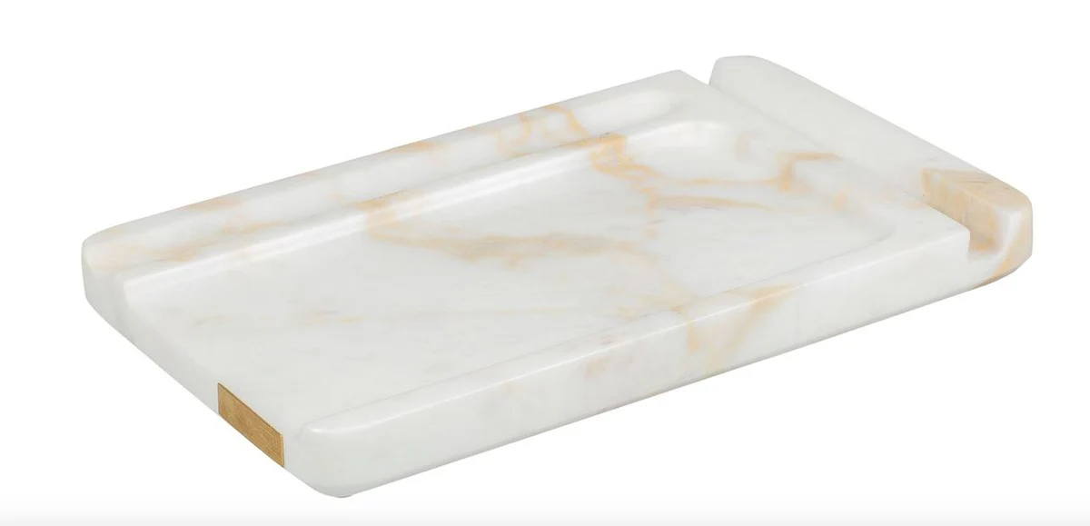 Teléfono de mármol, bolígrafo y bloc de notas de lujo Casa Padrino, blanco - Colección Luxury