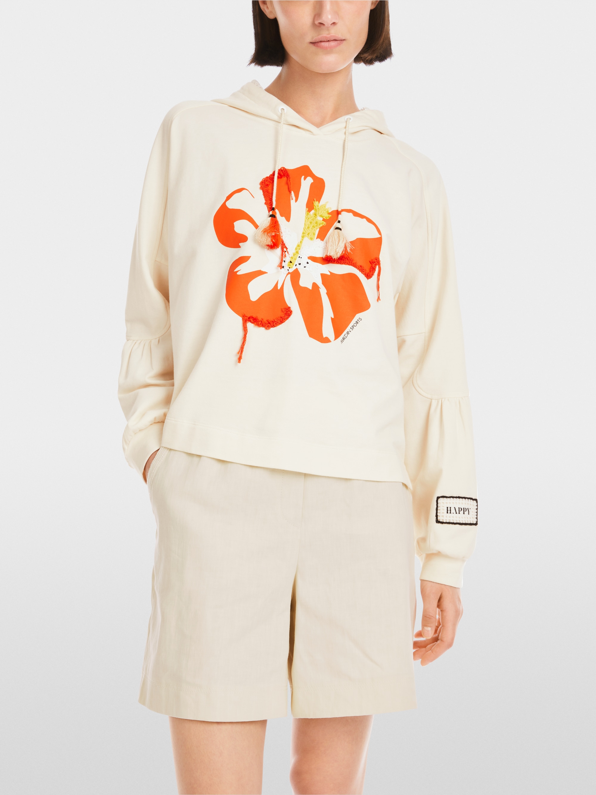 Marc-Cain Sweatshirt with 3D hibiscus print