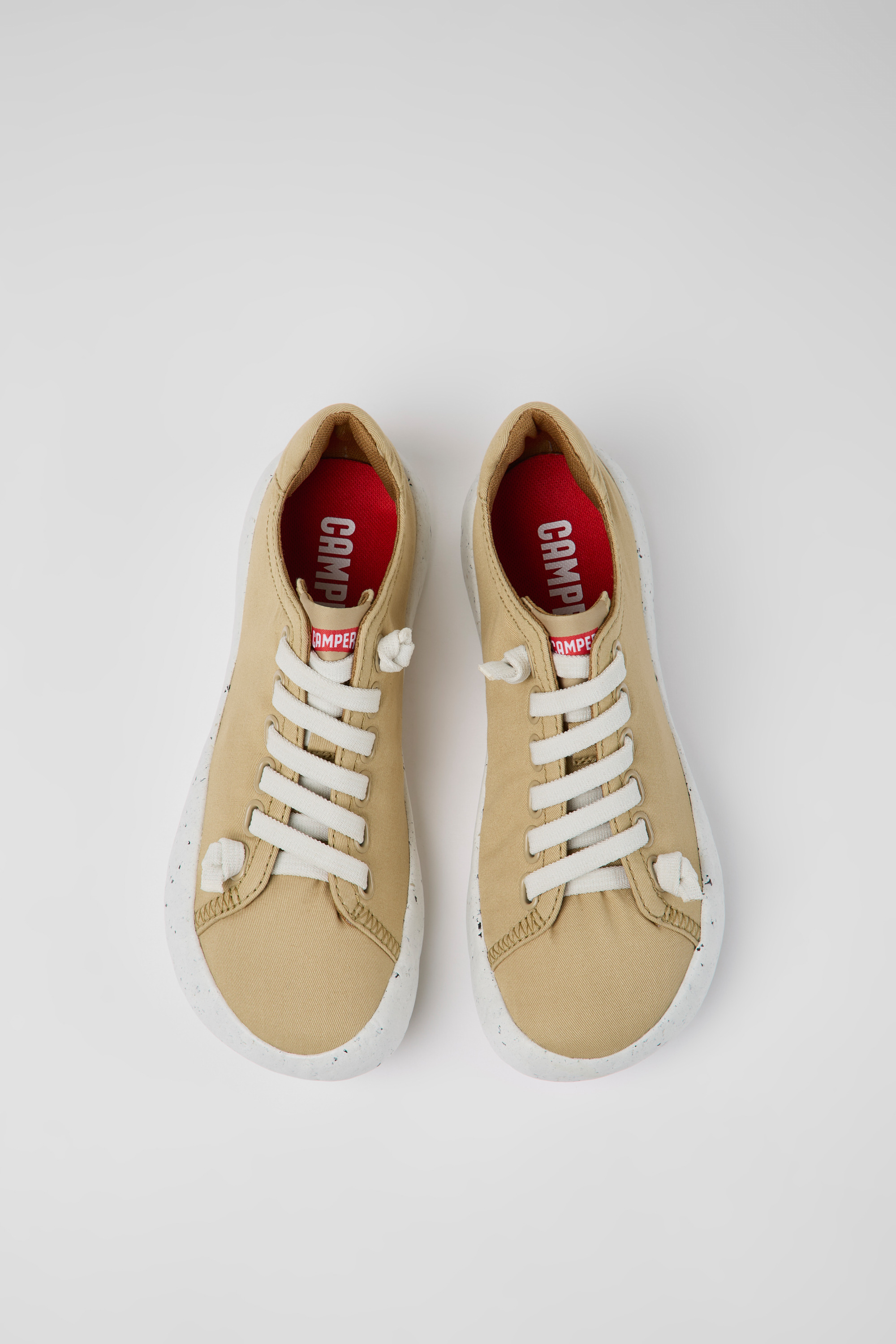 Peu Stadium - Beige textile sneakers for women
