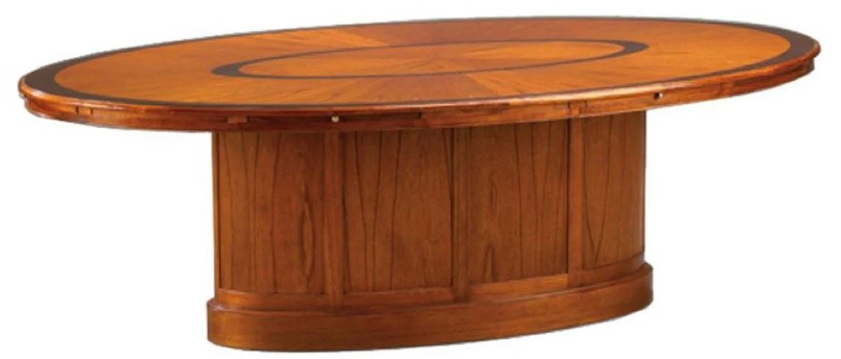 Casa Padrino mesa de conferencias de lujo marr¨®n - Mesa de reuni¨®n ovalada de madera maciza - Mesa de oficina - Muebles de oficina - Muebles de lujo - Interiores de lujo - Interiores de oficina