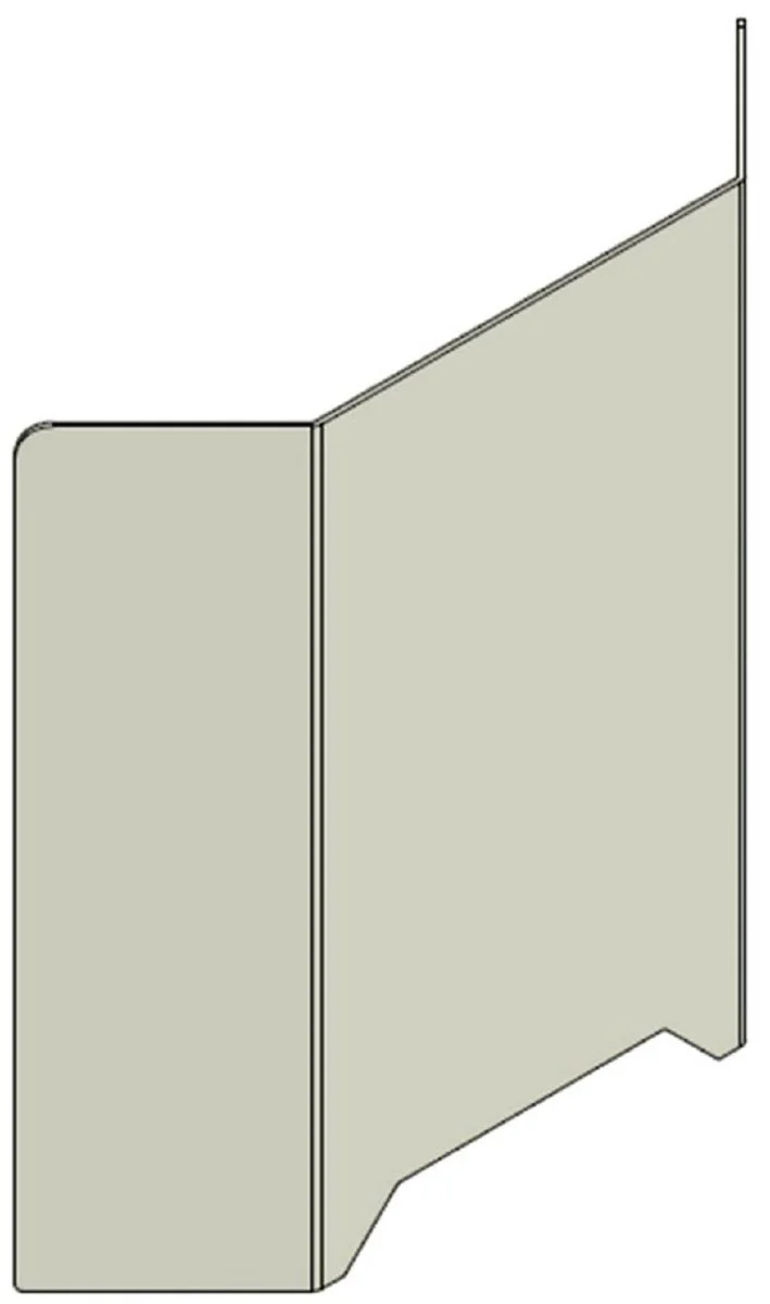 Casa Padrino plastic Covid-19 partition with hatch transparent 70 x H. 70 cm - Desk Reception Counters Spit Protection Corona Safety Washer