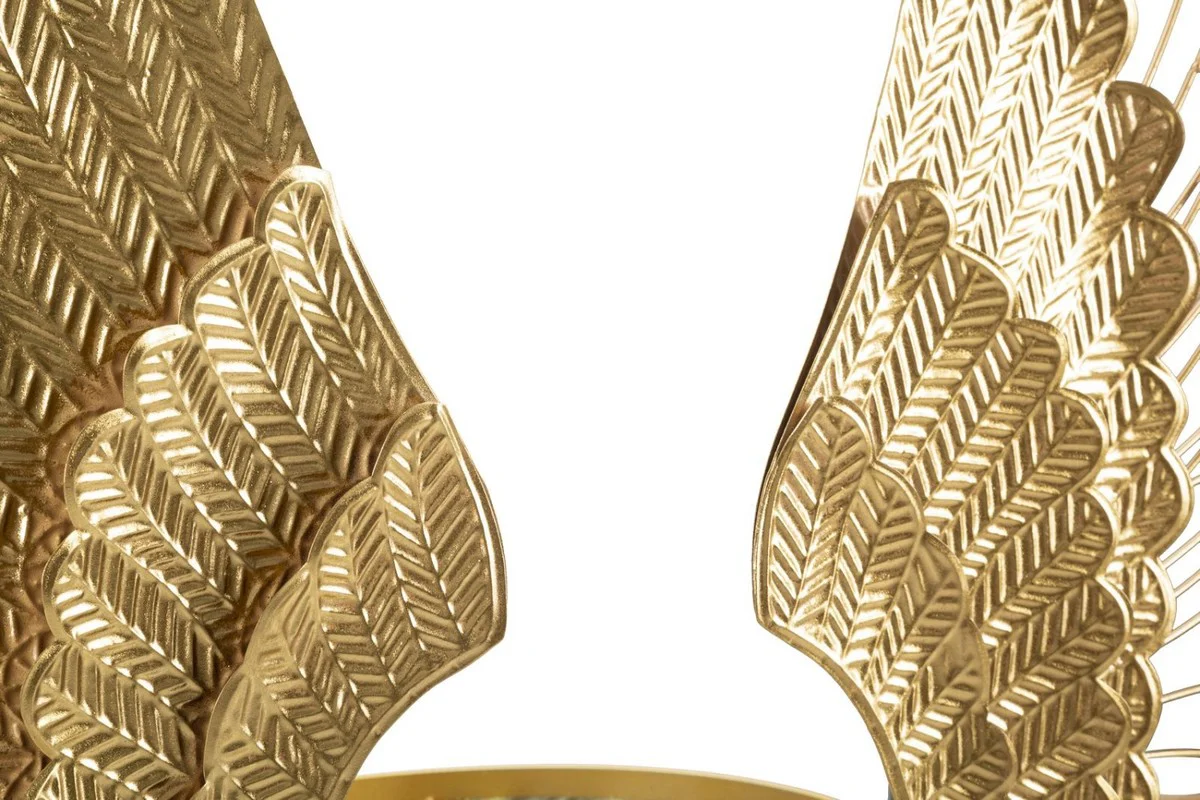 Casa Padrino conjunto de alas decorativas de pared de metal de lujo oro 105,5 cm