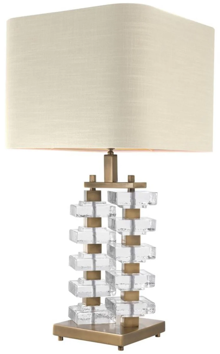 Casa Padrino lámpara de mesa con pantalla natural 27 x 40 x H. 77 cm - Muebles de Hotel y Restaurante de Lujo