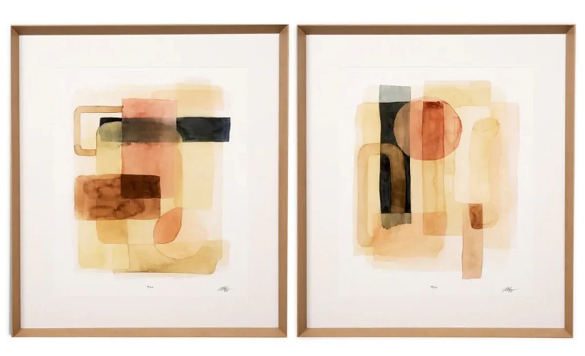 Casa Padrino conjunto de estampados de lujo en forma de arena L. 78 cm x P. 6 x A. 88 cm - Cuadros y Accesorios de Lujo