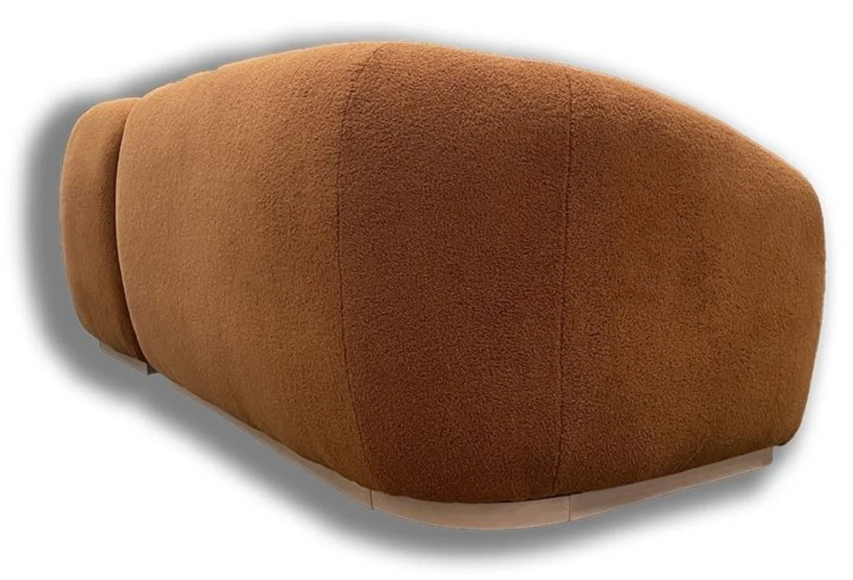 Casa Padrino sof¨¢ de lujo marr¨®n / natural 260 x 100 x A. 100 cm - Sof¨¢ de sal¨®n - Sof¨¢ de hotel - Muebles de sal¨®n - Muebles de hotel - Muebles de lujo - Interiores de lujo