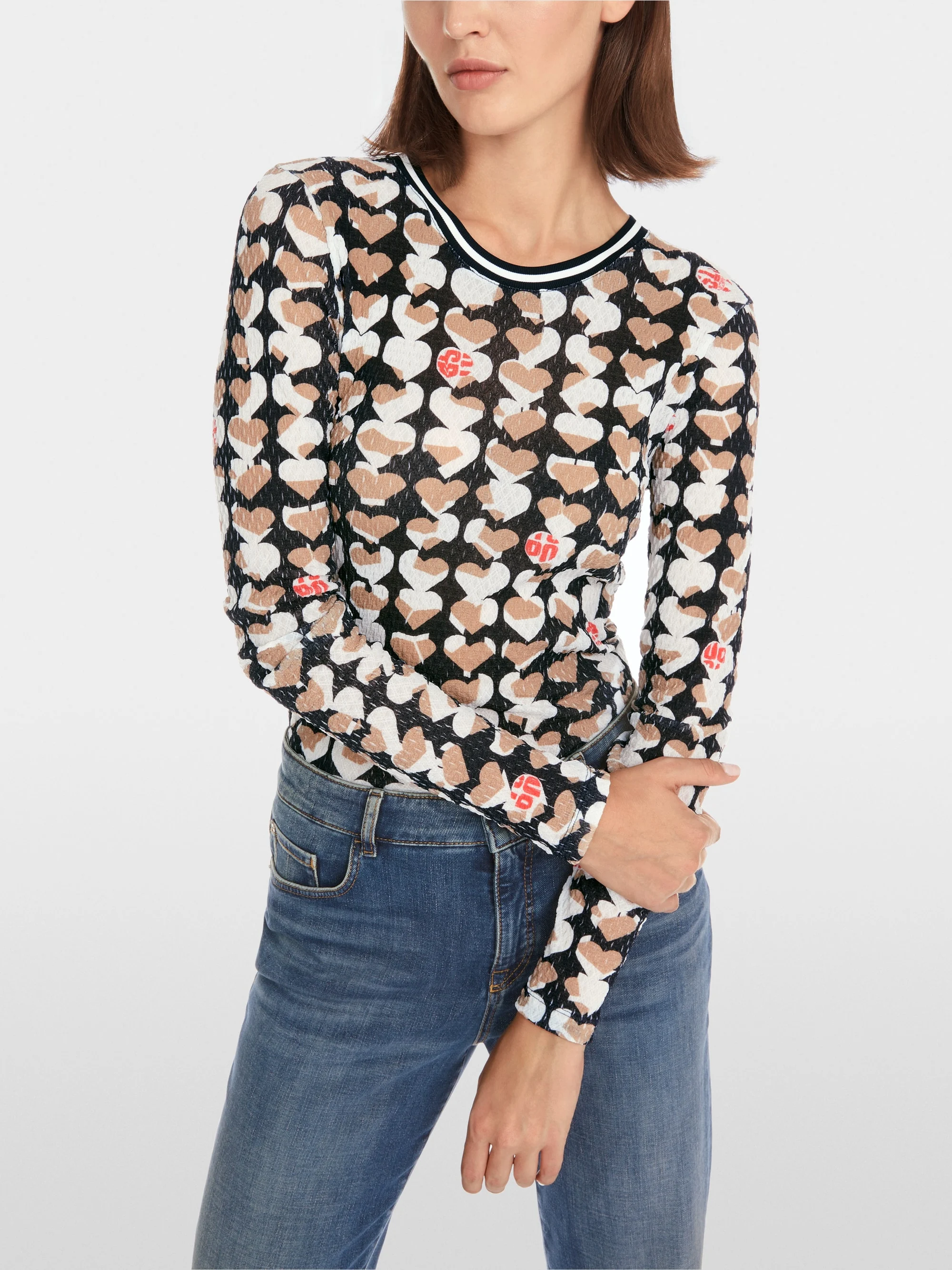 Marc-Cain Long-sleeve in crinkle print