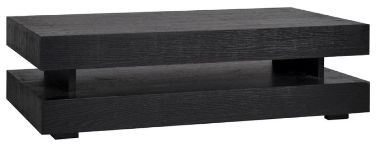 Casa Padrino mesa de centro de lujo negro 150 x 80 x A. 43 cm - Mesa de sal¨®n rectangular de madera maciza - Muebles de sal¨®n - Muebles de lujo - Interiores de lujo