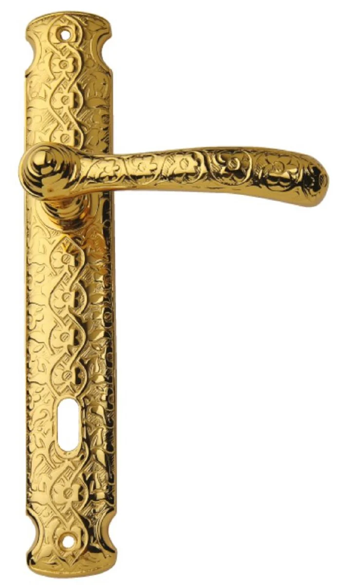 Casa Padrino conjunto de manijas de puerta barroco de lujo oro 13 x A. 24,5 cm - Manillas de puerta nobles con ba?o de oro de 24 quilates - Accesorios de vida en estilo barroco