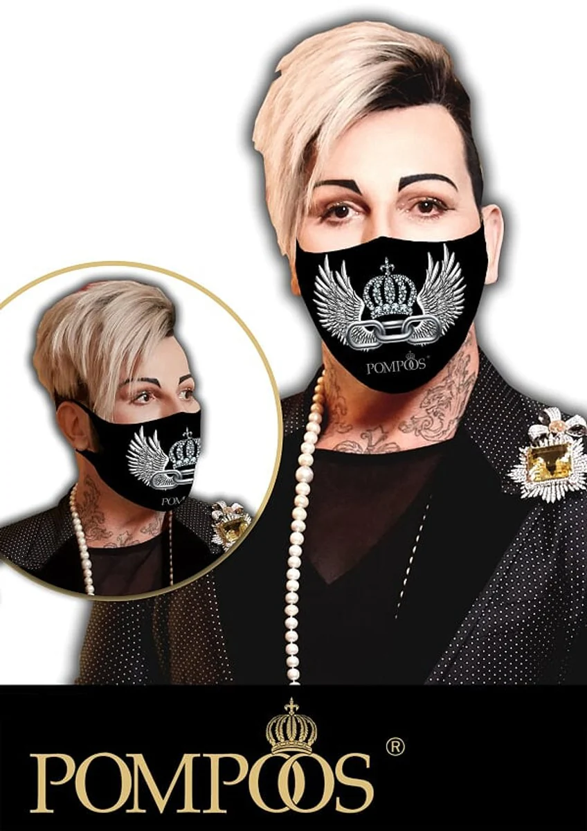 Gl??ckler POMP??S Mund- und Nasenmaske - Kette Pomp??s -