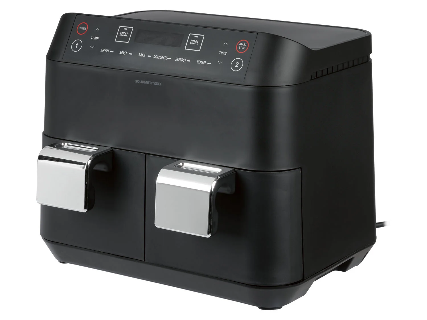 GOURMETmaxx hot air fryer double basket 2x 3.8l