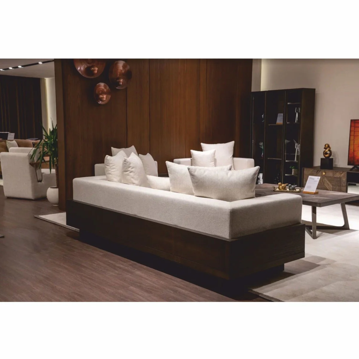 Casa Padrino mesa de centro de lujo de madera maciza marr¨®n 138 cm - Muebles para hoteles y salas de estar