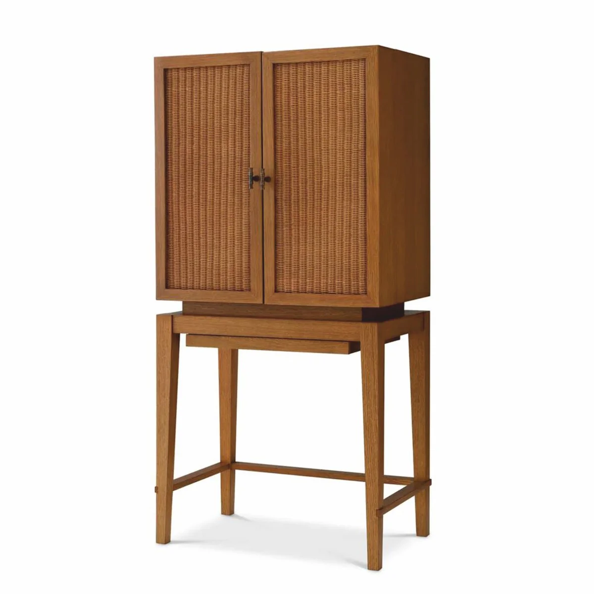 Casa Padrino armario bar - gabinete de vino de lujo con 2 puertas marr¨®n / bronce A. 167,5 cm - Muebles de bar