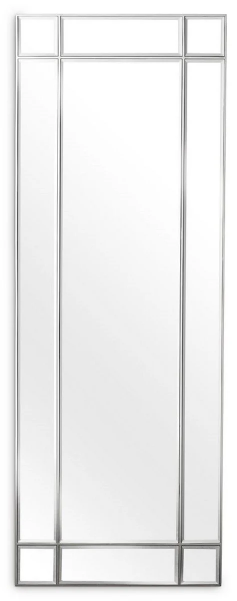 Casa Padrino espejo de pared de lujo plata 78,5 x 3,5 x A. 215,5 cm - Espejo de sal¨®n - Espejo de dormitorio - Espejo de armario - Muebles de Lujo