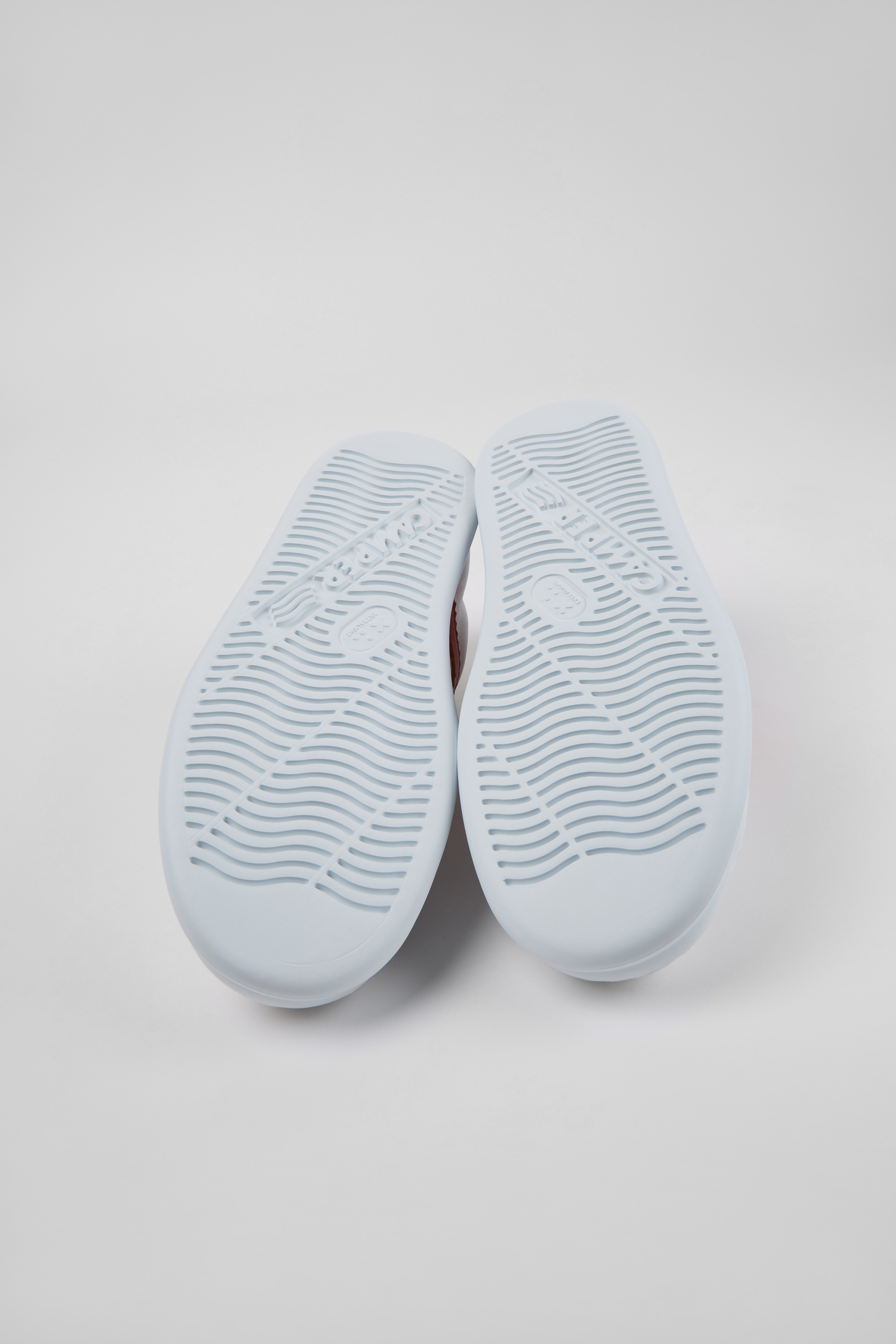 Runner - White and red leather sneakers for men