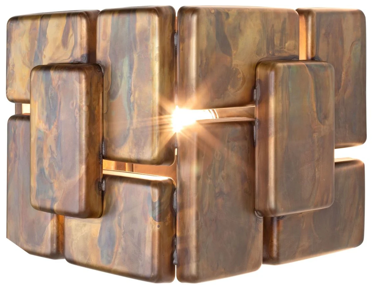 Casa Padrino lámpara de pared de diseño latón oxidado 25 x 21 x A. 18 cm - Colección de Lujo