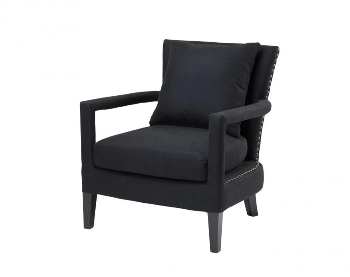 Casa Padrino luxury lounge armchair black - Hotel Furniture