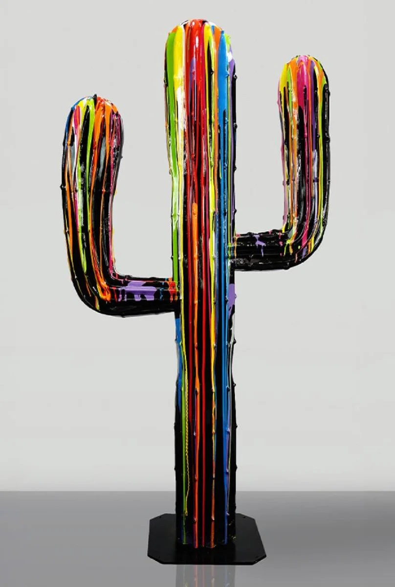 Casa Padrino cactus decorativo XXL negro / colorido A. 180 cm - Decoraci¨®n de jard¨ªn