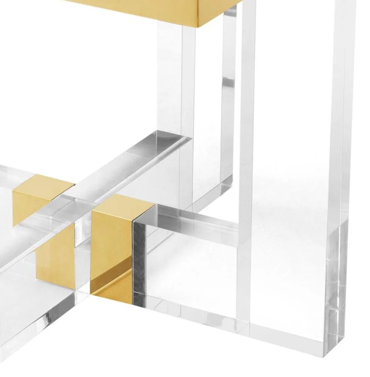 Casa Padrino mesa auxiliar para sala de estar oro 60 x 60 x H. 50 cm - Muebles de Lujo