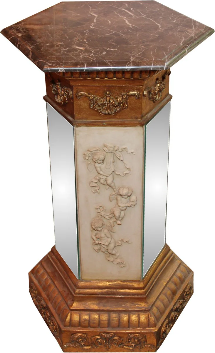 Casa Padrino Pilar barroco de oro antiguo de 84 x 51 cm - Pilar de estilo antiguo - Edición limitada