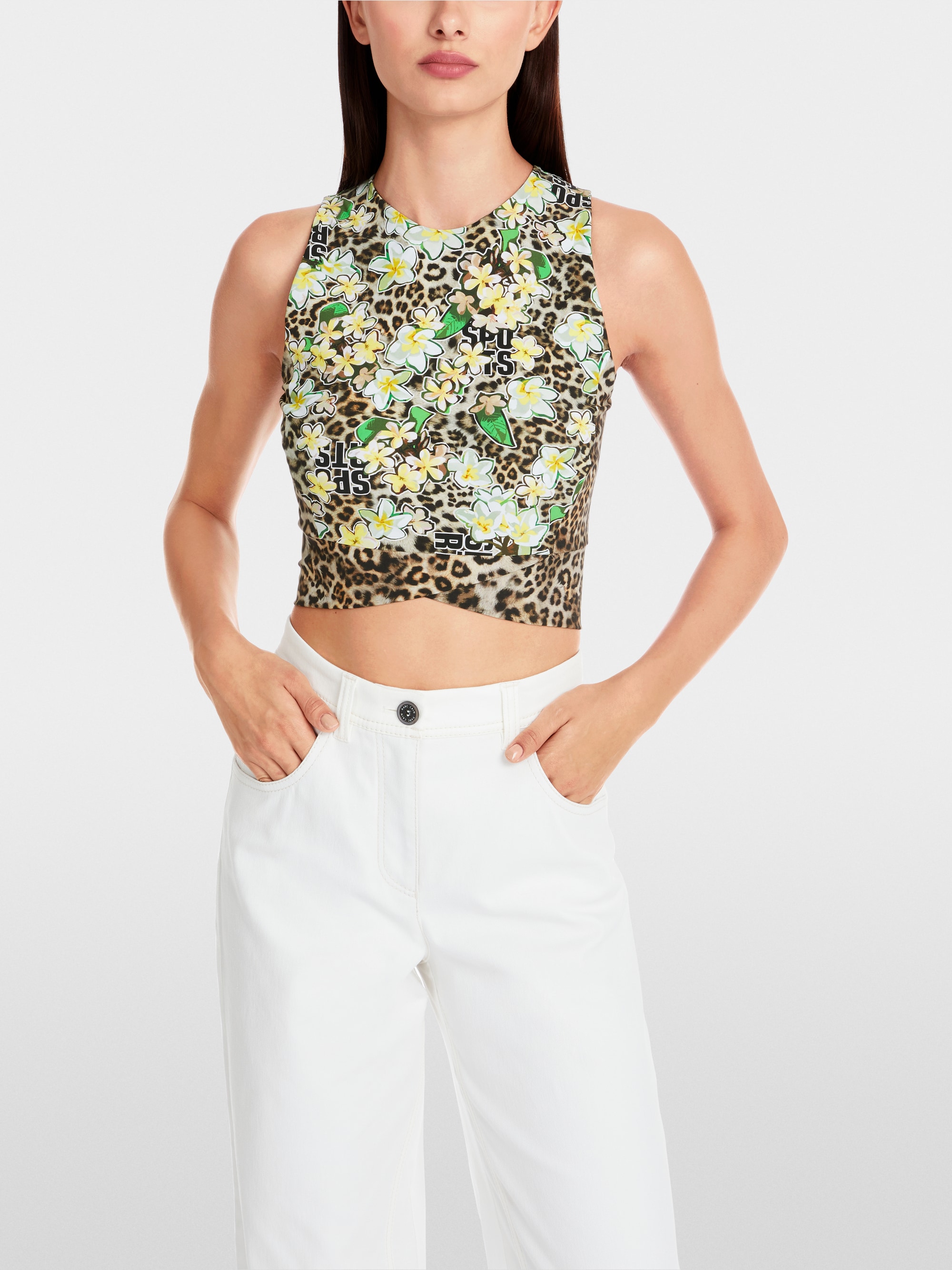 Marc-Cain Reversible top with leopard print