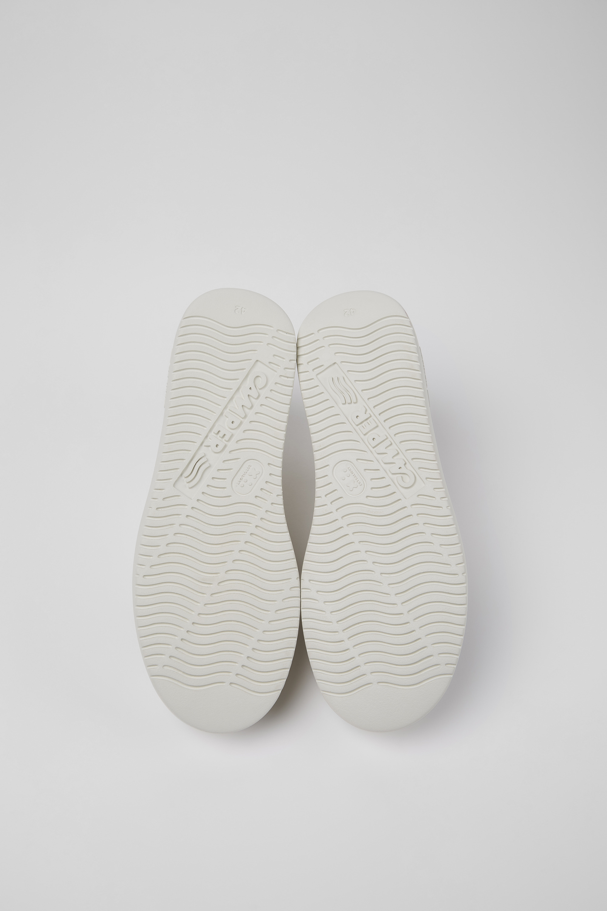 Twins - White non-dyed leather sneakers for men