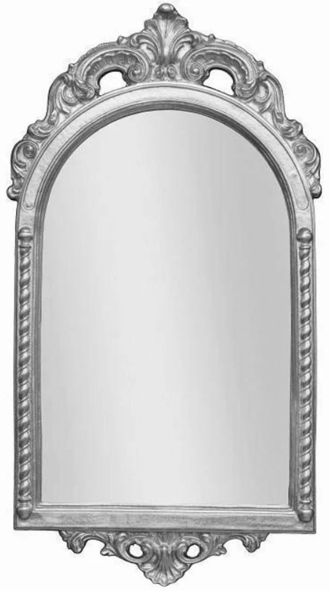 Casa Padrino espejo barroco plata 51 x 5 x A. 93 cm - Elegante espejo de pared de estilo barroco - Muebles Barrocos