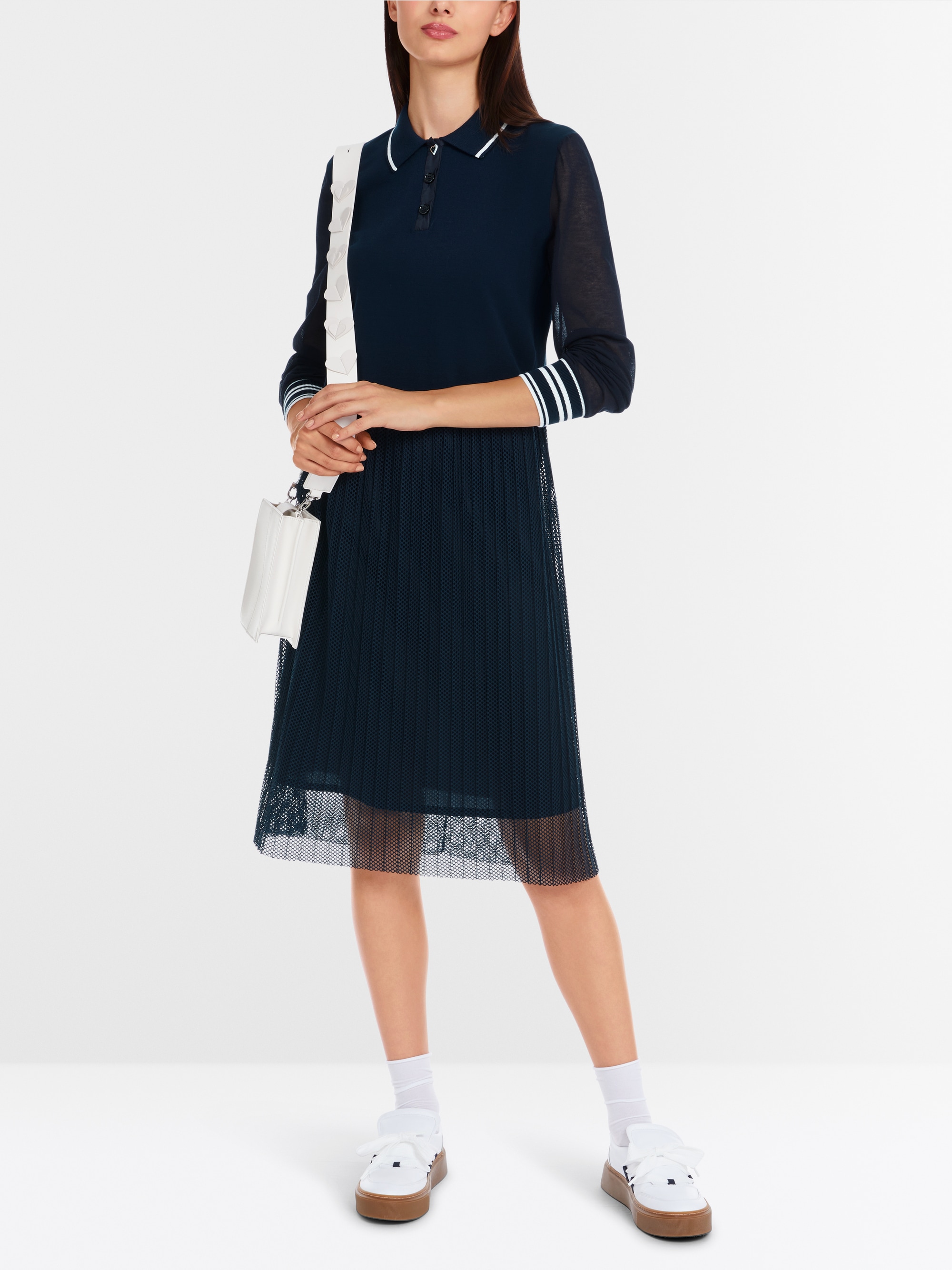 Marc-Cain Mixed fabric dress – Knitted in Germany