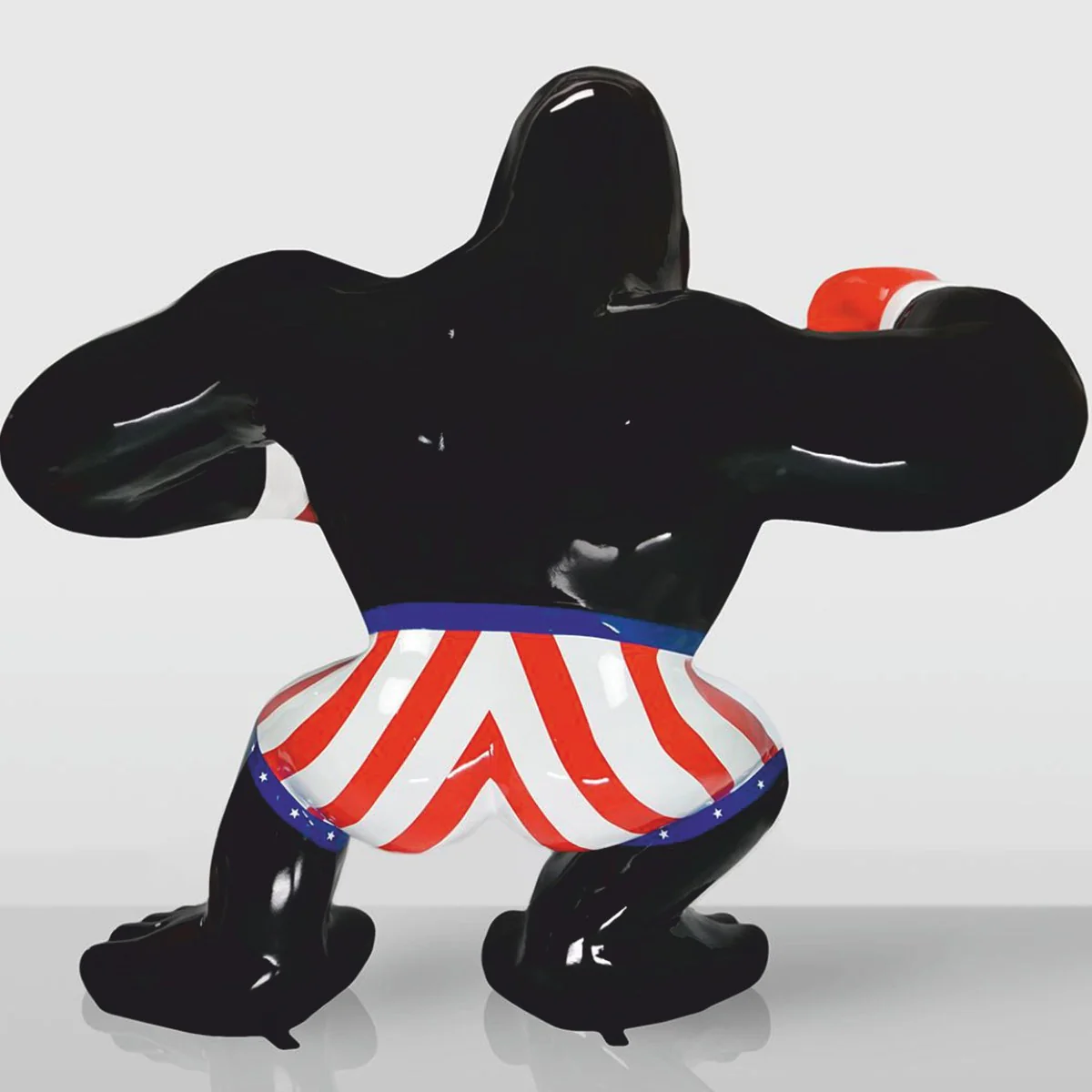 Casa Padrino escultura decorativa XXL mono gorila con guantes de boxeo A. 180 cm