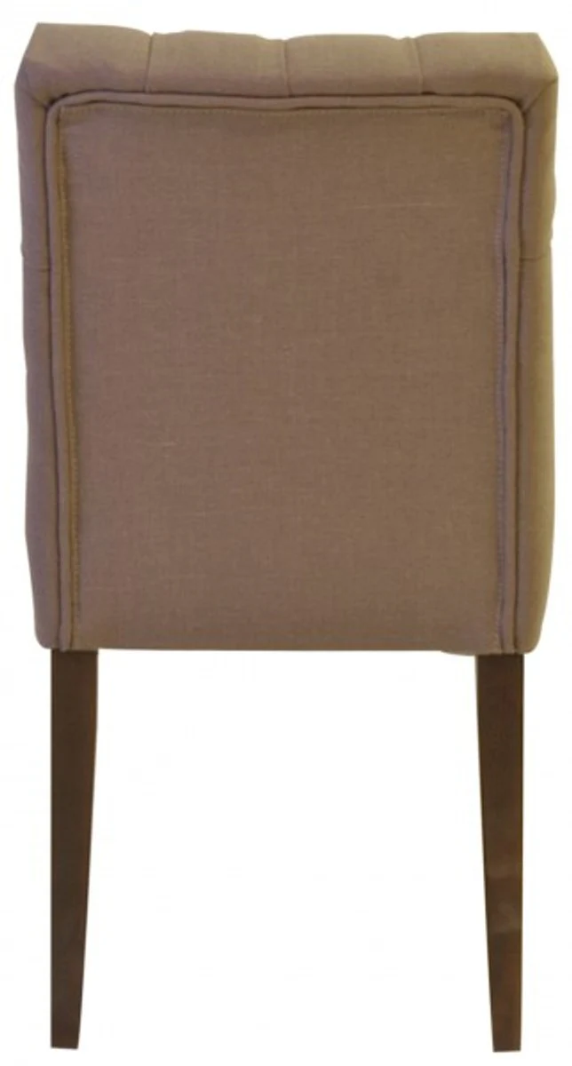 Casa Padrino Designer Dining Chair Model EF 283 Khaki / Brown - Hotel Facilities - Buchholz - Chesterfield Style