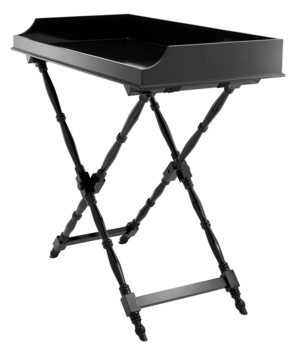 Casa Padrino bandeja de caoba dise?ador negro 110 x 56 x H. 103 cm - bandeja de la porci¨®n de lujo