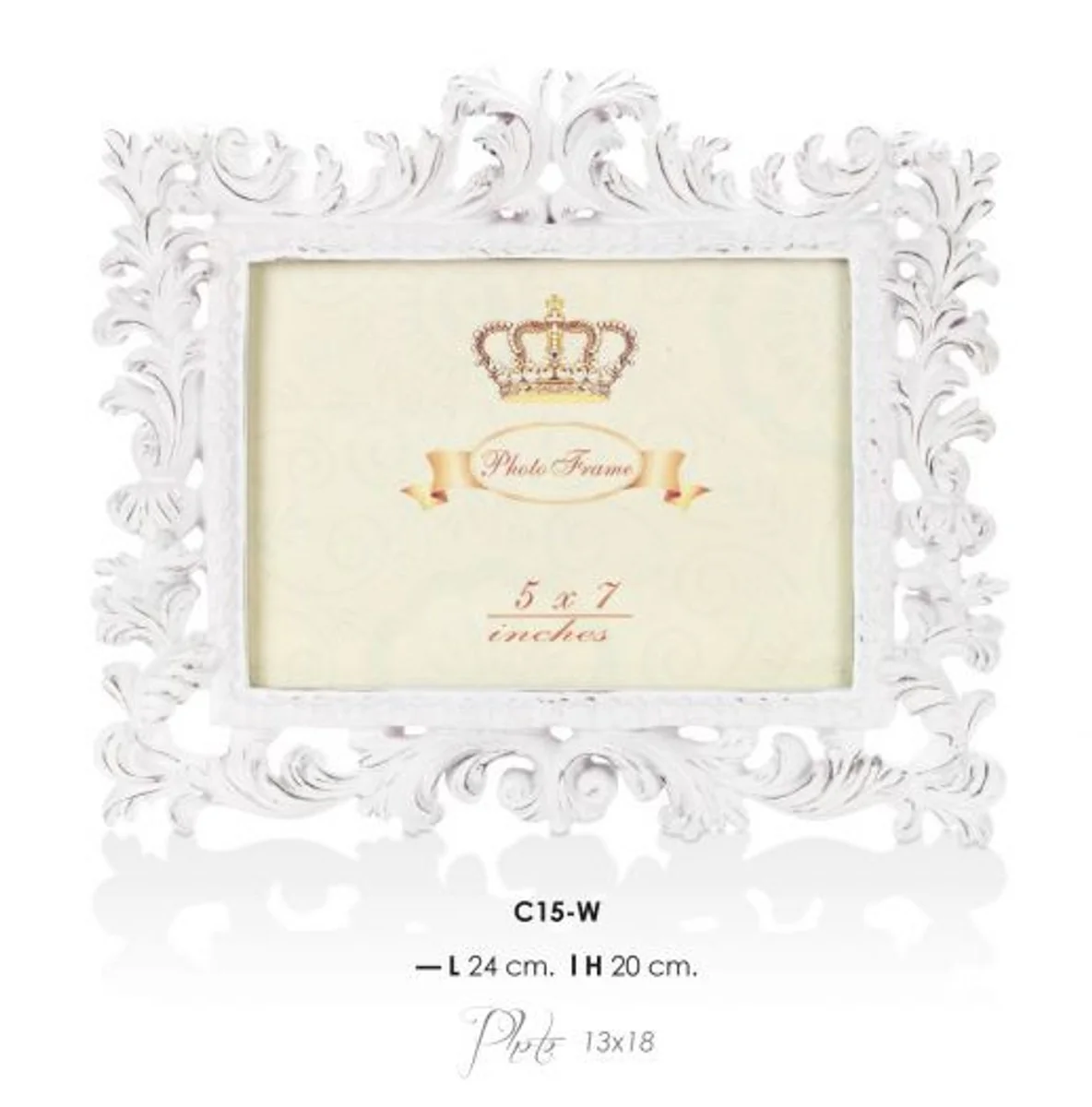 Casa Padrino Baroque picture frames White Antique Style 20 x 24 cm - Photo Frame Art Nouveau Antique style Mod AX7