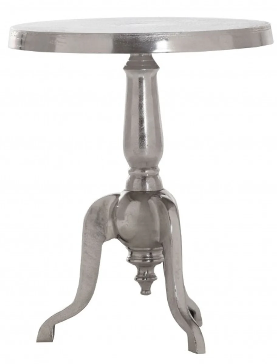 Casa Padrino aluminum solid table height: 63 cm, diameter 51 cm - Table - Aluminum Finish