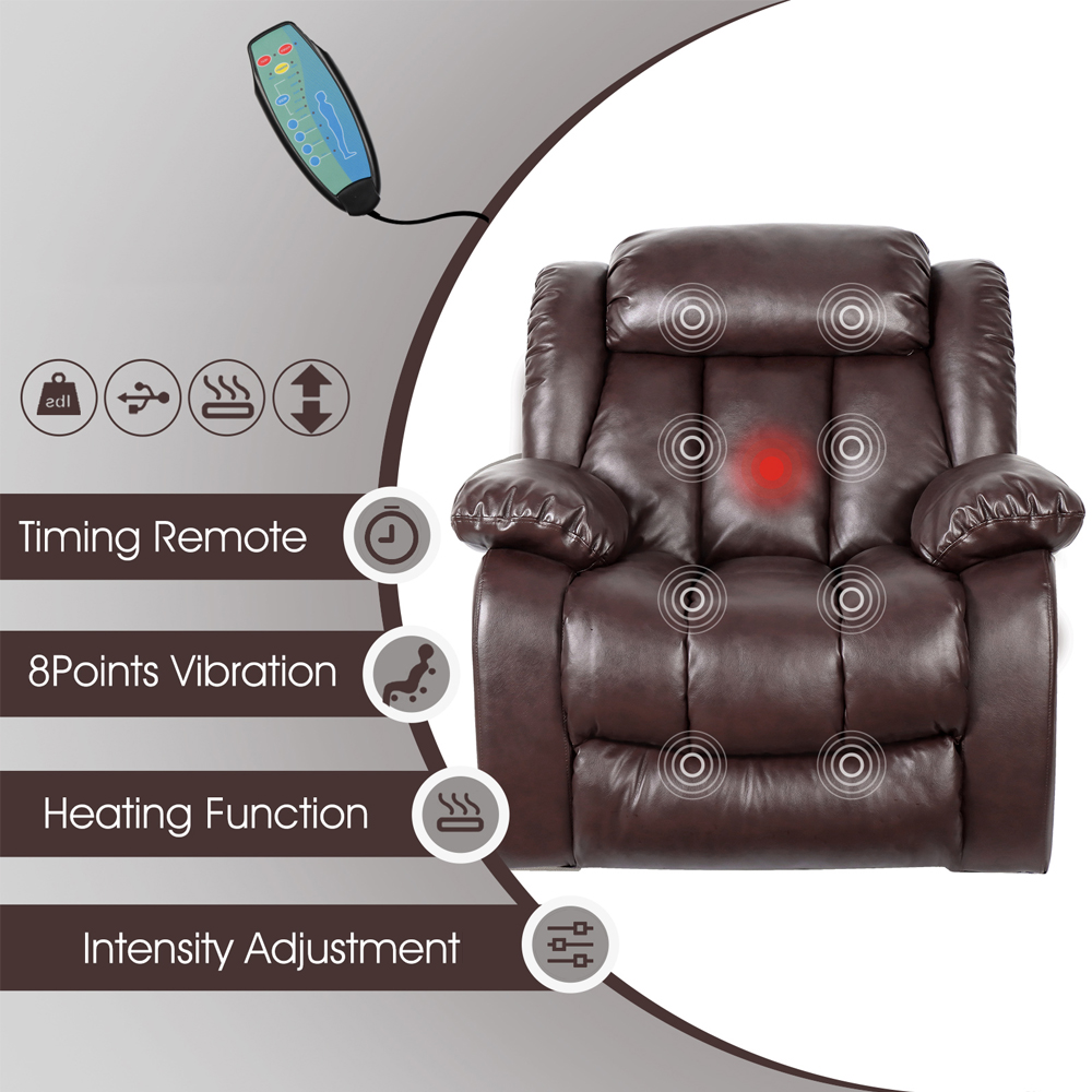 Clearance Sale Best MassageTheater Seating for Home| Power Electric Recliner Chair Movie Theater Seats with USB Port, Side Pocket