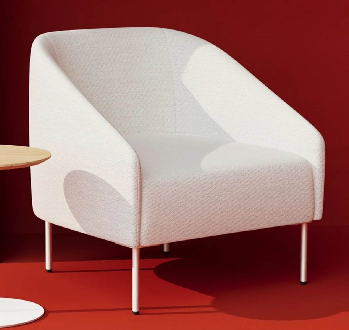 Casa Padrino sill¨®n de sal¨®n de lujo blanco A. 79 cm - Sill¨®n de vest¨ªbulo de hotel