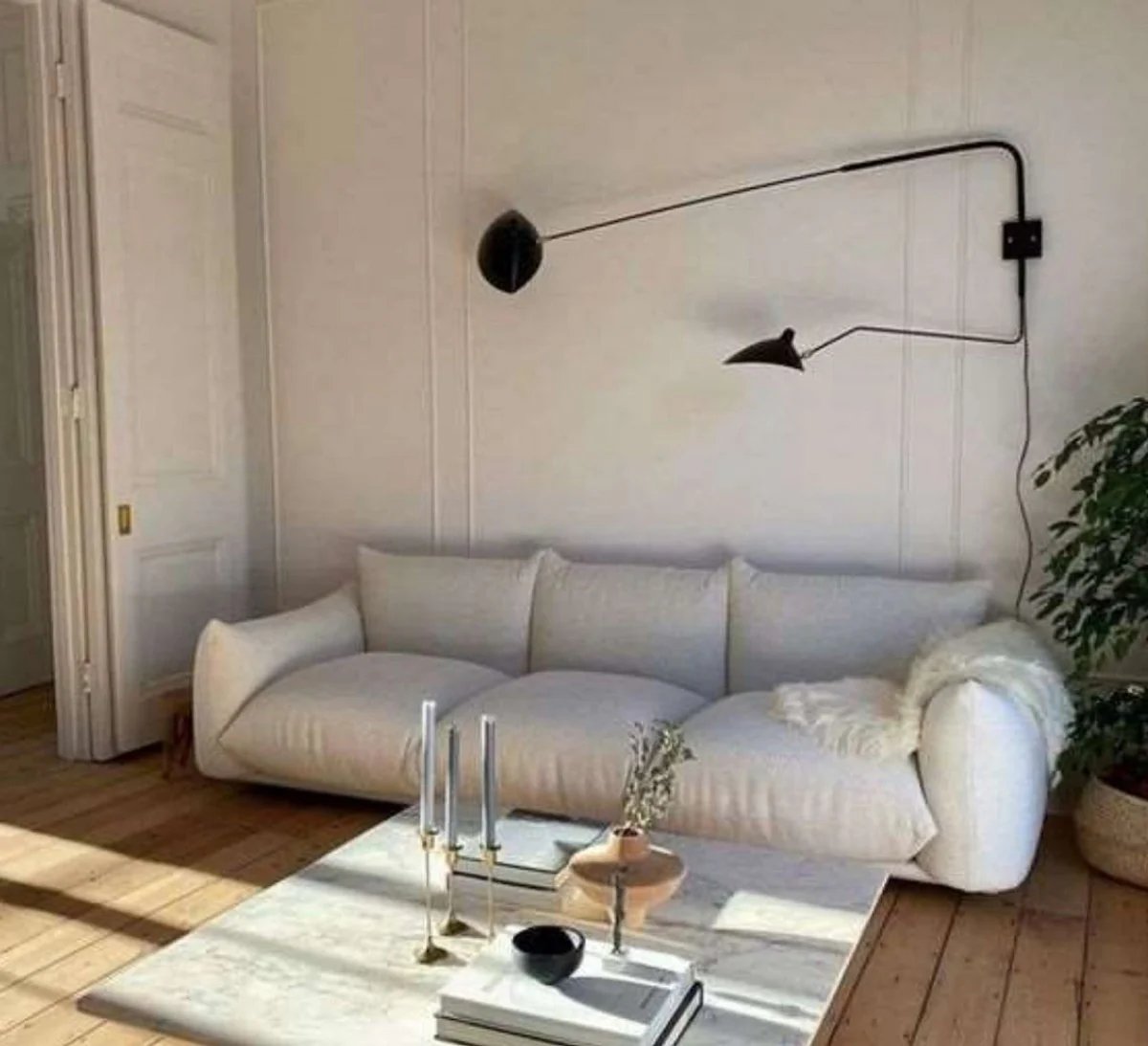 Casa Padrino sof¨¢ de lujo gris 255 x 96 x A. 70 cm - Sof¨¢ de sal¨®n - Sof¨¢ de hotel - Muebles de sal¨®n - Muebles de hotel - Muebles de lujo - Interiores de lujo