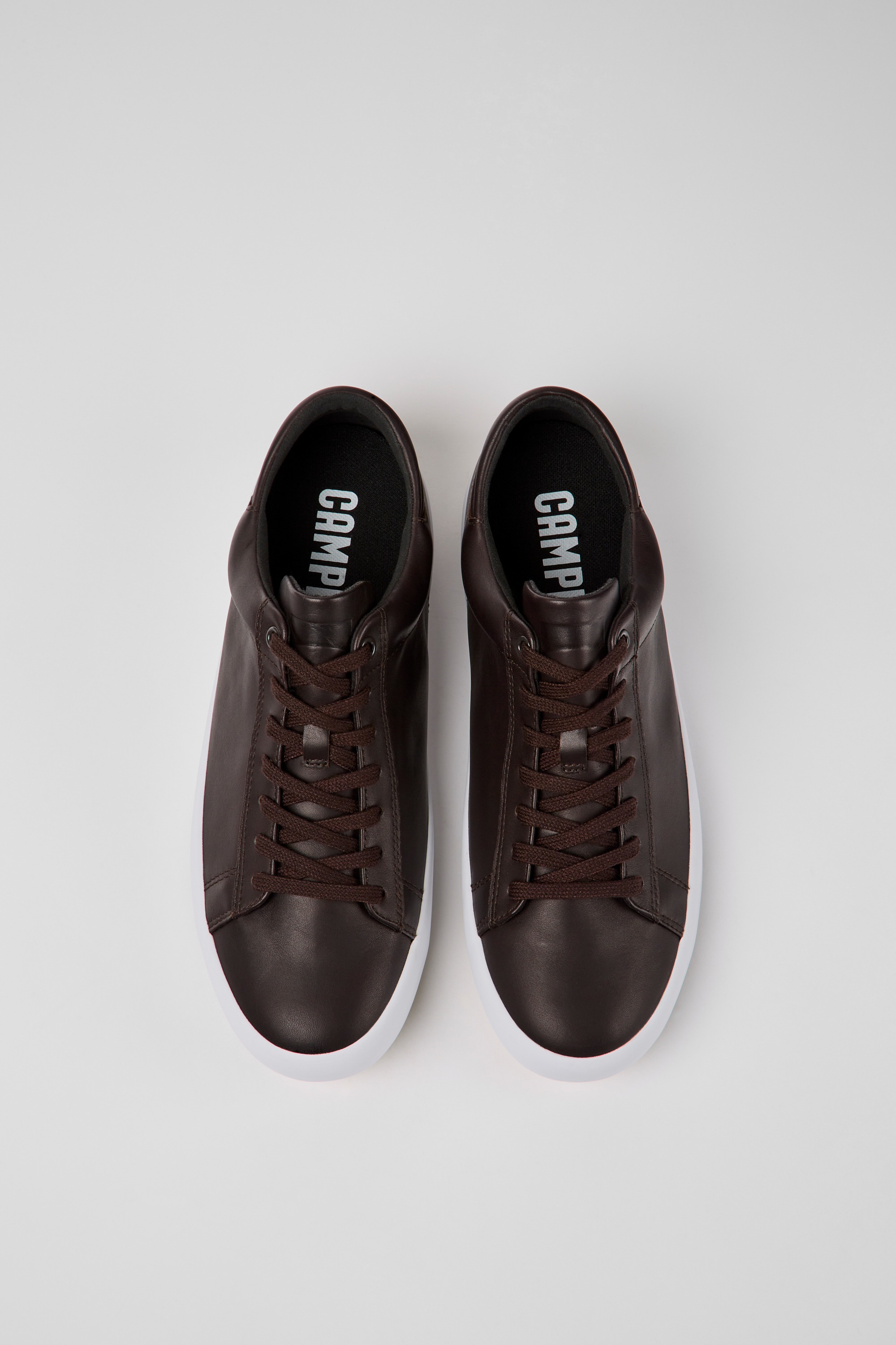 Andratx - Dark brown leather sneakers for men