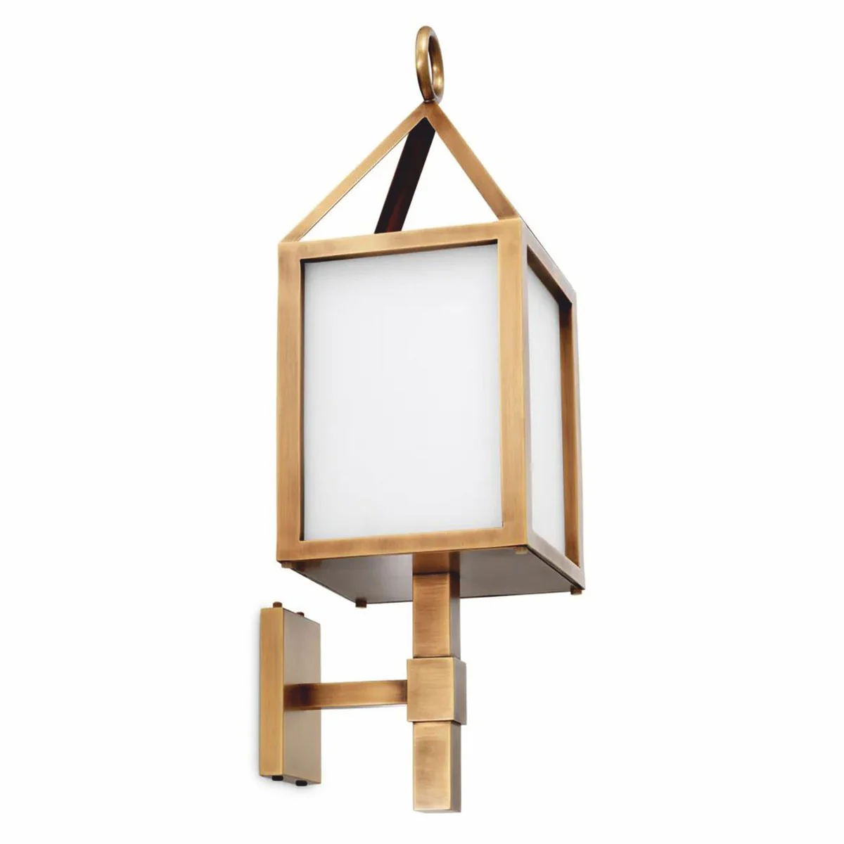 Casa Padrino l¨¢mpara de pared de exterior de lujo lat¨®n antiguo / blanco A. 86 cm - Iluminaci¨®n exterior de lujo