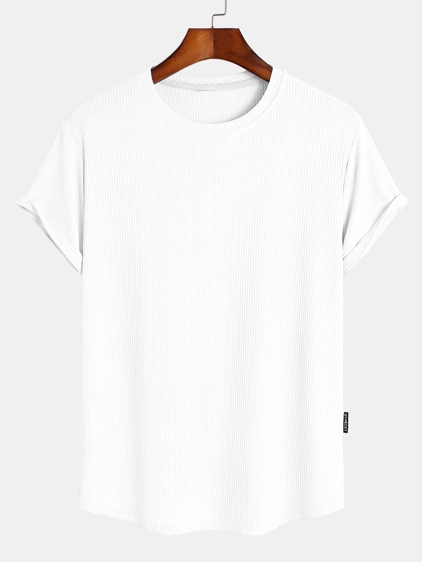 Muscle Fit Arc Hem Textured T-Shirt