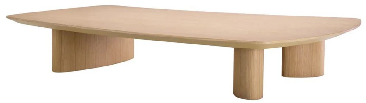 Casa Padrino mesa de centro de lujo natural 185 x 120 x A. 30 cm - Mesa de sal¨®n de madera maciza con tablero ligeramente curvado - Muebles de sal¨®n - Muebles de hotel - Muebles de lujo