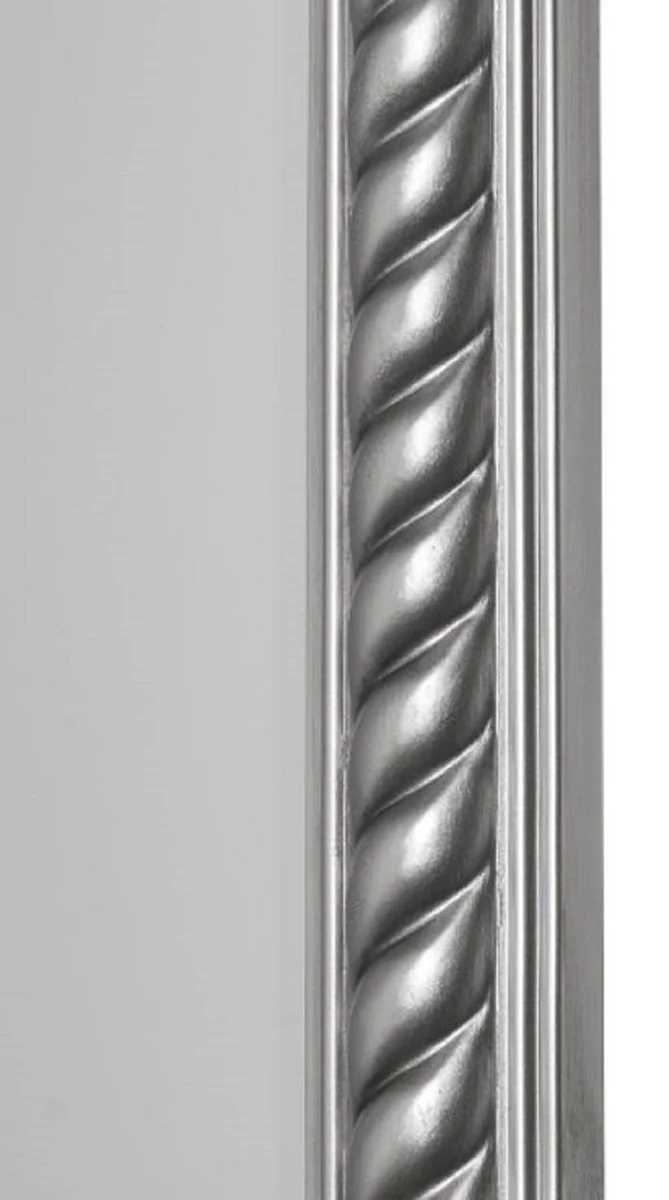 Casa Padrino Espejo / Espejo de Pared Barroco Plata Antiguo 52 x H. 62 cm - Muebles Barrocos